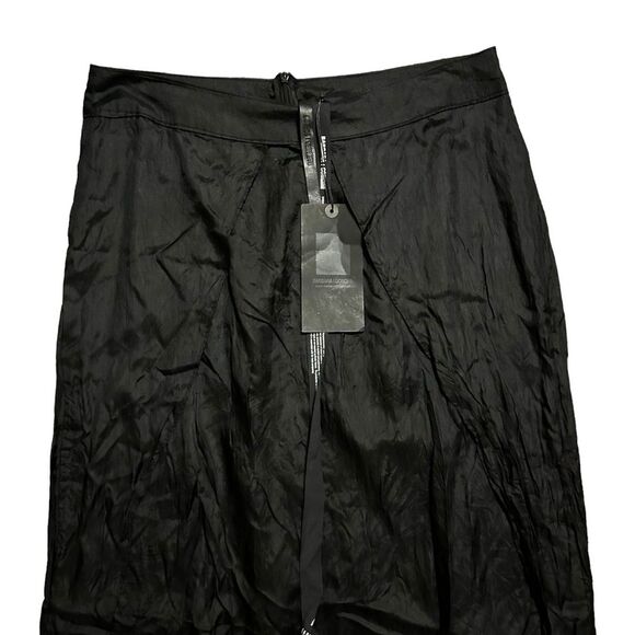 BARBARA I GONGINI NWT Black Silk Avant Garde High-Lo Skirt 40 (10) - Picture 2 of 16